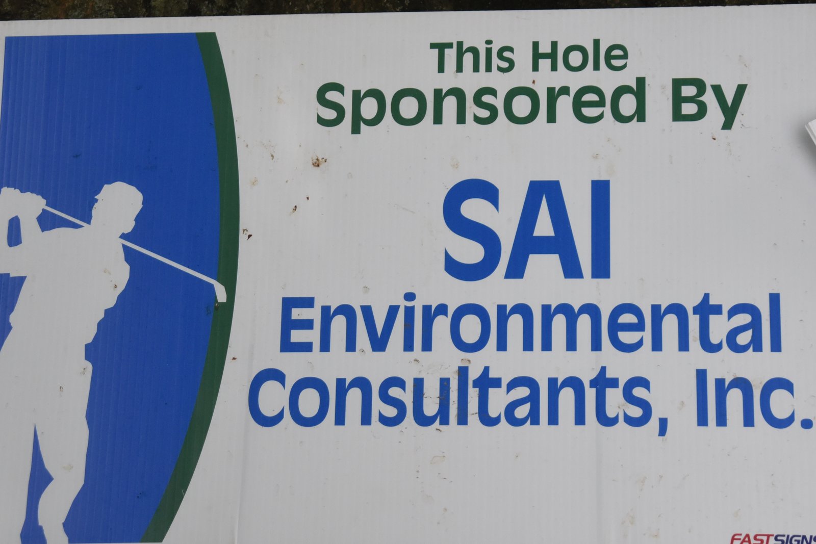 Hole sponsor sign — AHEPA Brooklyn Chapter 41 15th Annual Greek Community Golf Outing, June 2026