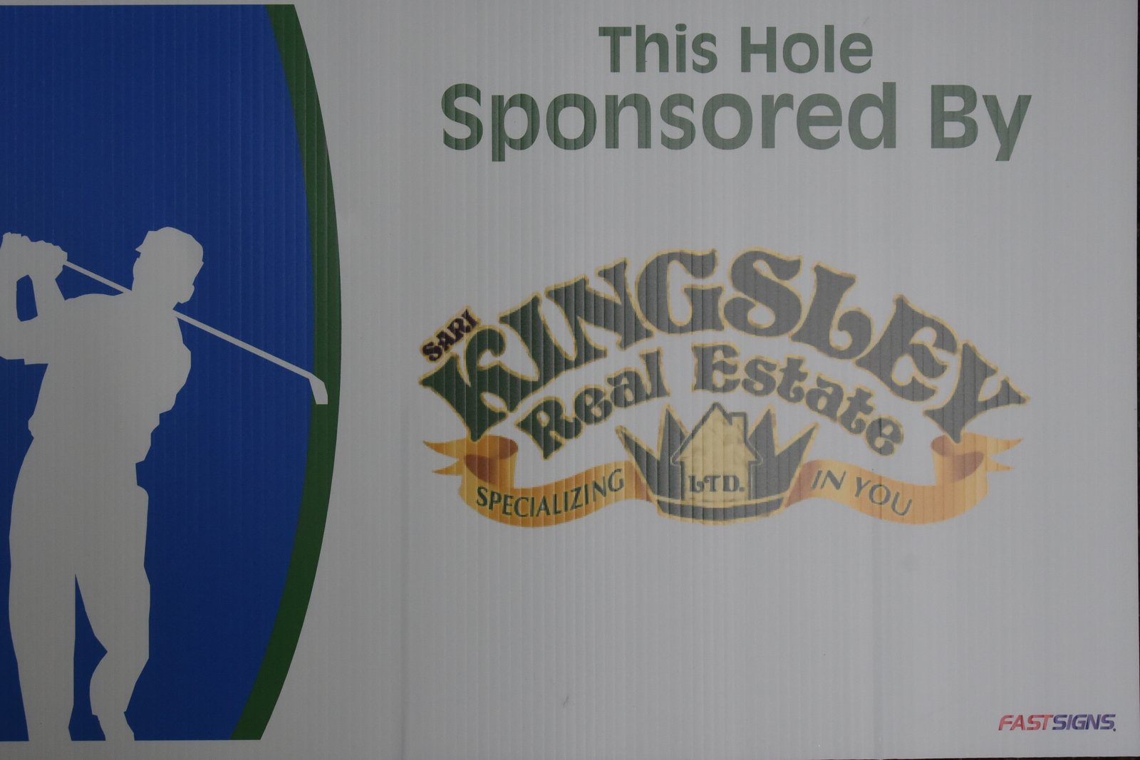Hole sponsor sign — AHEPA Brooklyn Chapter 41 15th Annual Greek Community Golf Outing, June 2026