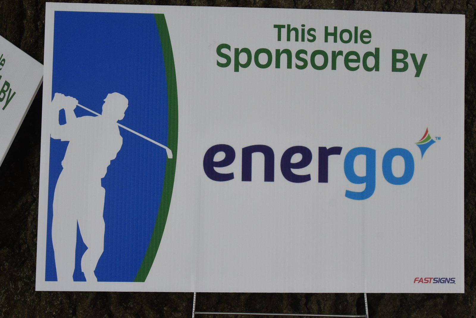 Hole sponsor sign — AHEPA Brooklyn Chapter 41 15th Annual Greek Community Golf Outing, June 2026