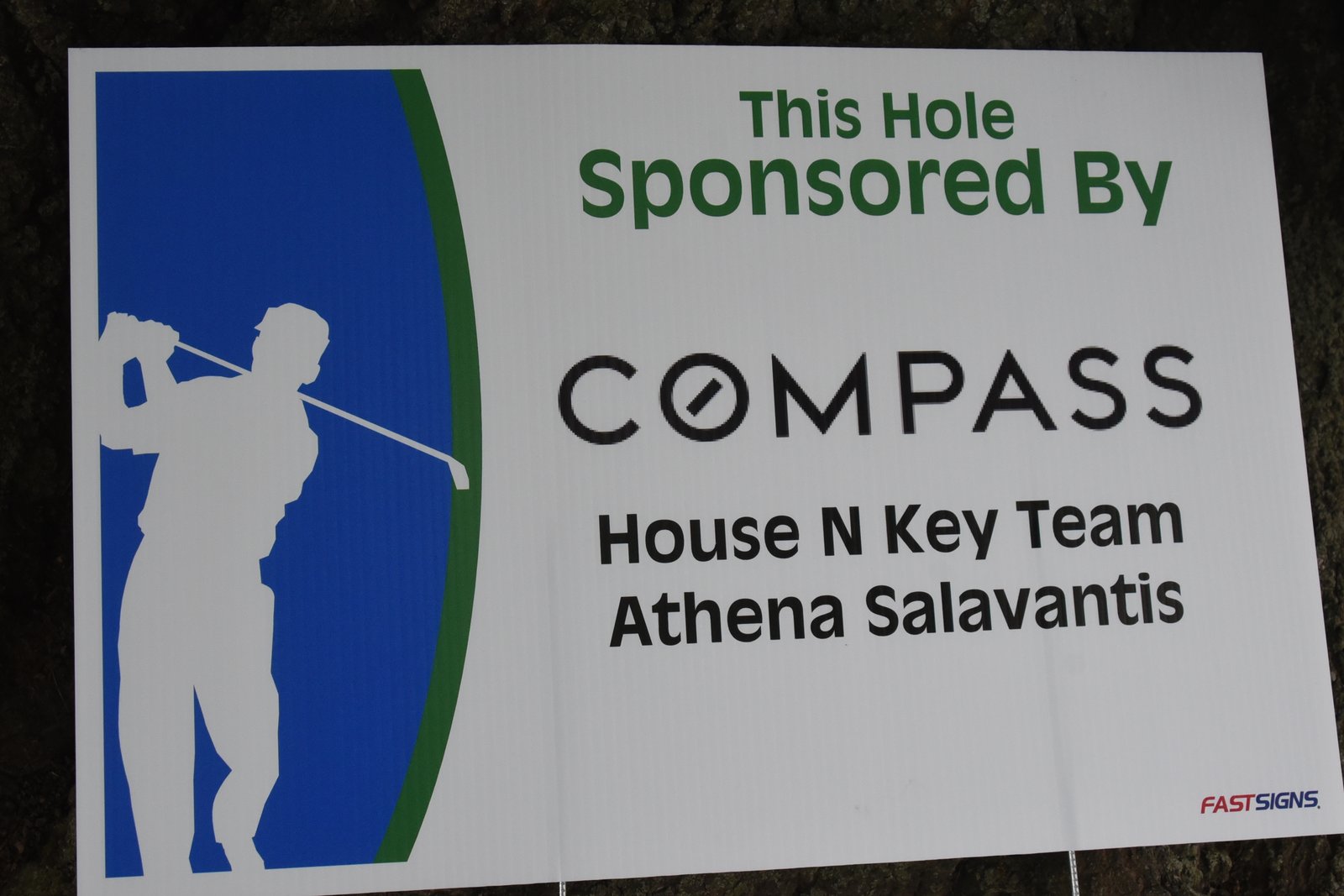Hole sponsor sign — AHEPA Brooklyn Chapter 41 15th Annual Greek Community Golf Outing, June 2026