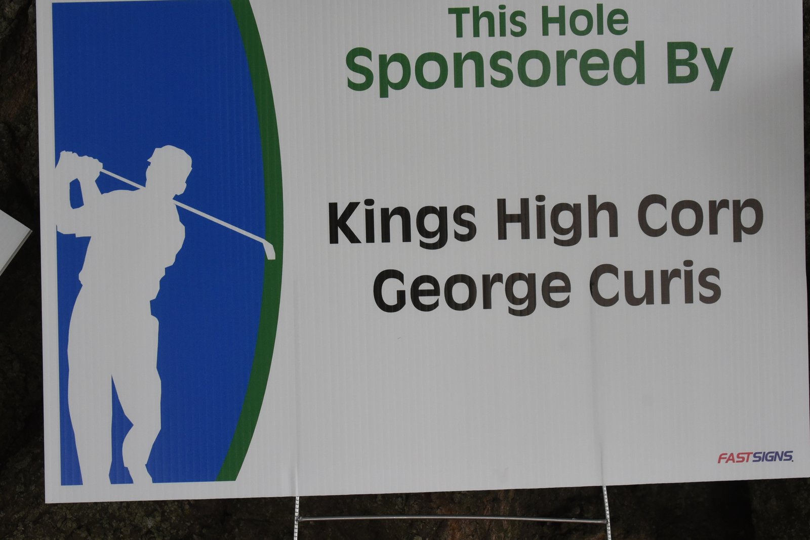 Hole sponsor sign — AHEPA Brooklyn Chapter 41 15th Annual Greek Community Golf Outing, June 2026