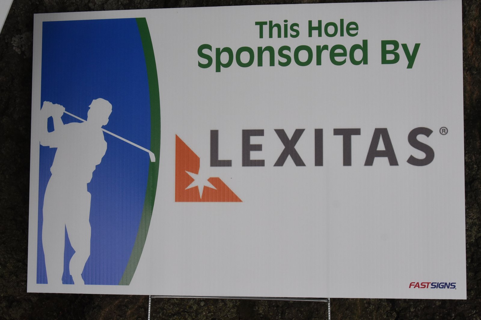Hole sponsor sign — AHEPA Brooklyn Chapter 41 15th Annual Greek Community Golf Outing, June 2026