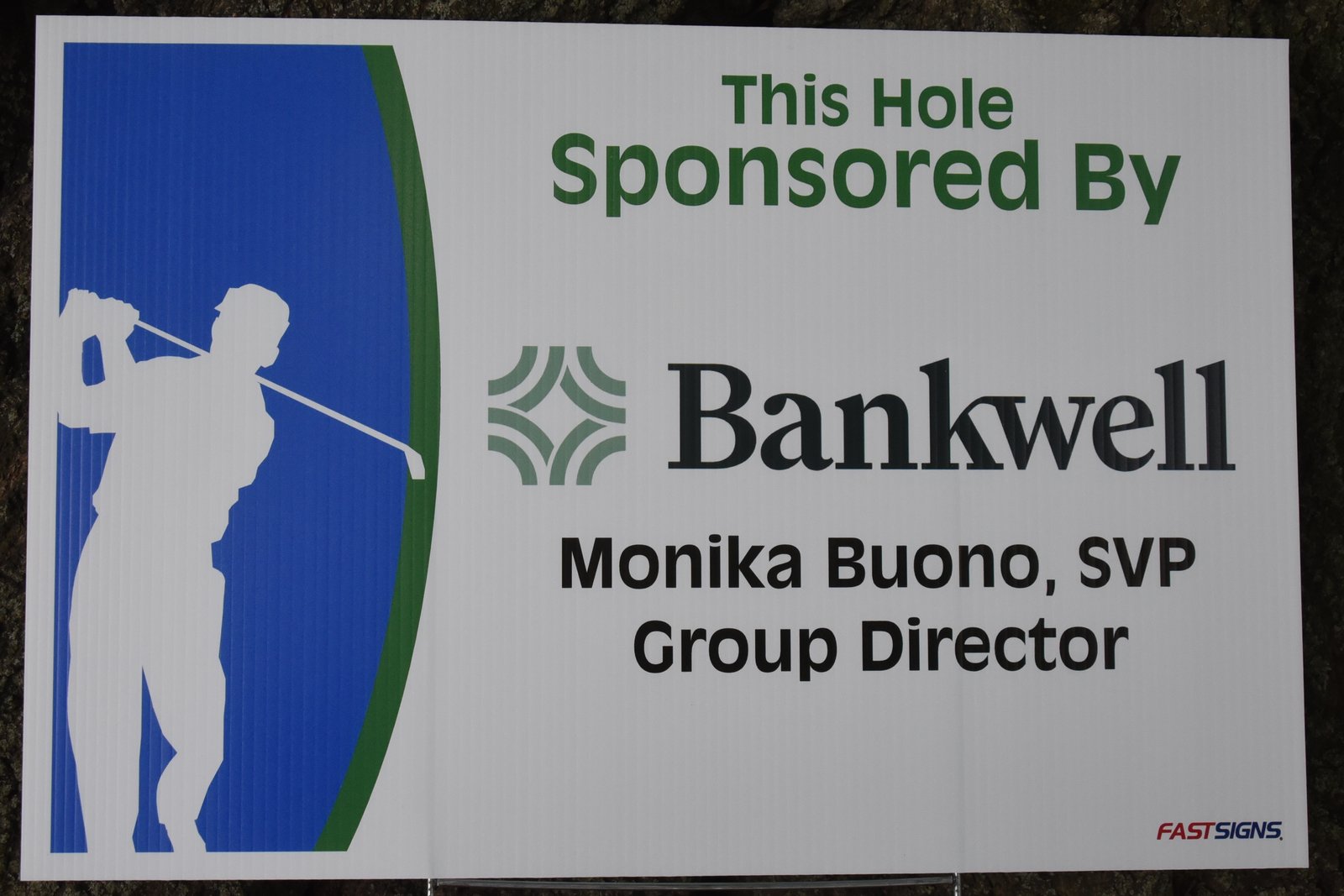 Hole sponsor sign — AHEPA Brooklyn Chapter 41 15th Annual Greek Community Golf Outing, June 2026