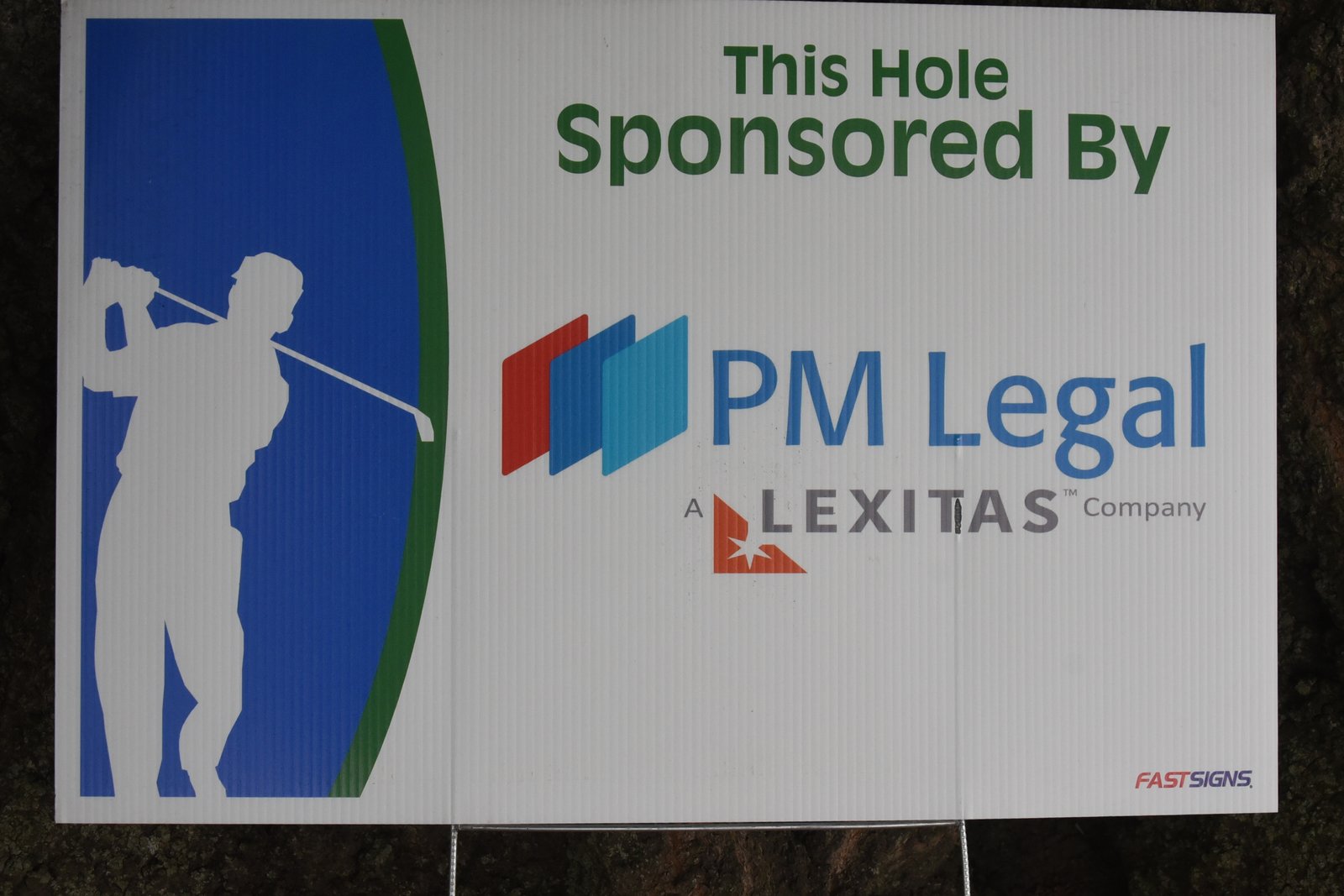 Hole sponsor sign — AHEPA Brooklyn Chapter 41 15th Annual Greek Community Golf Outing, June 2026