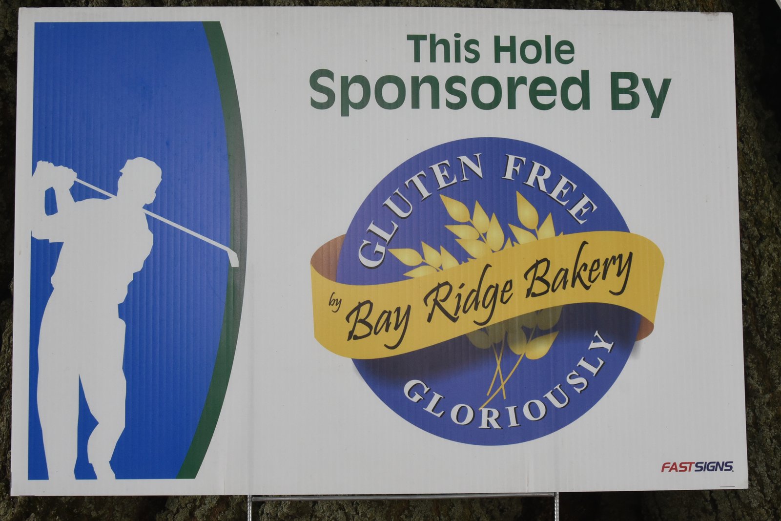 Hole sponsor sign — AHEPA Brooklyn Chapter 41 15th Annual Greek Community Golf Outing, June 2026