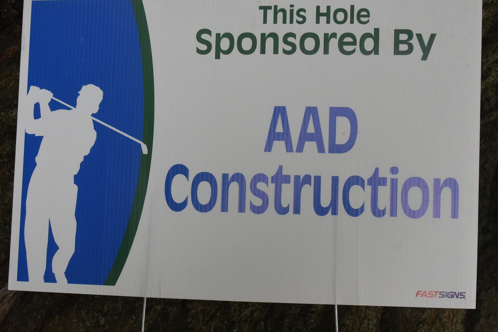 Hole sponsor sign — AHEPA Brooklyn Chapter 41 15th Annual Greek Community Golf Outing, June 2026