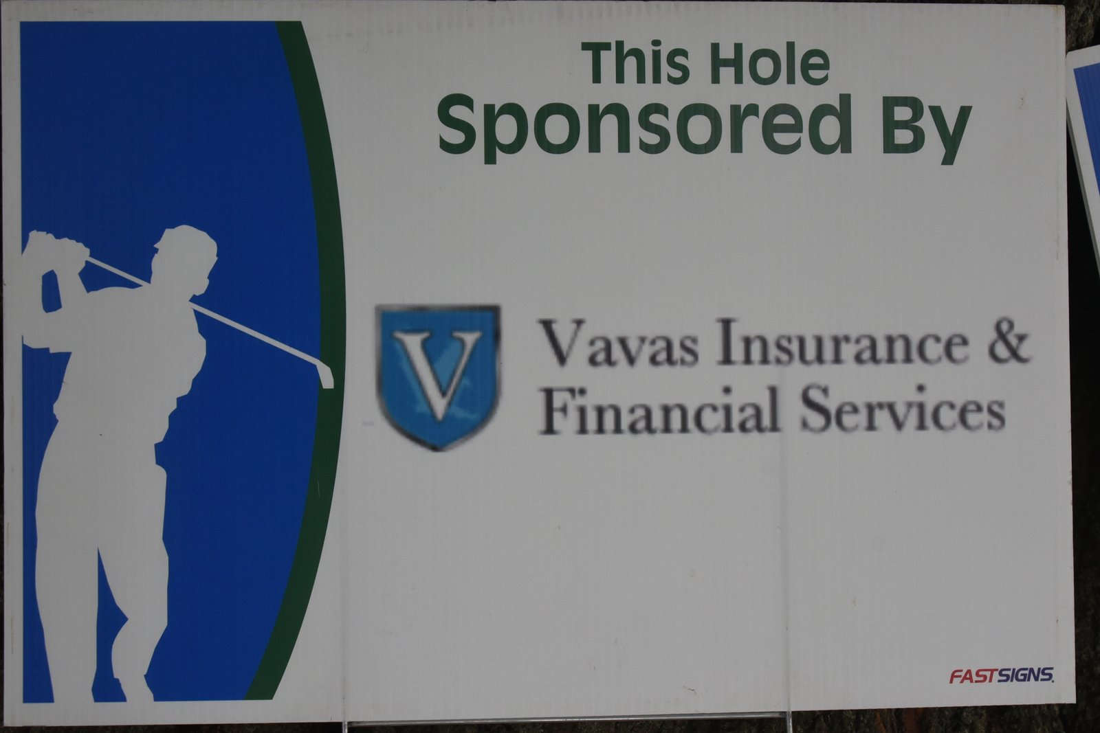 Hole sponsor sign — AHEPA Brooklyn Chapter 41 15th Annual Greek Community Golf Outing, June 2026