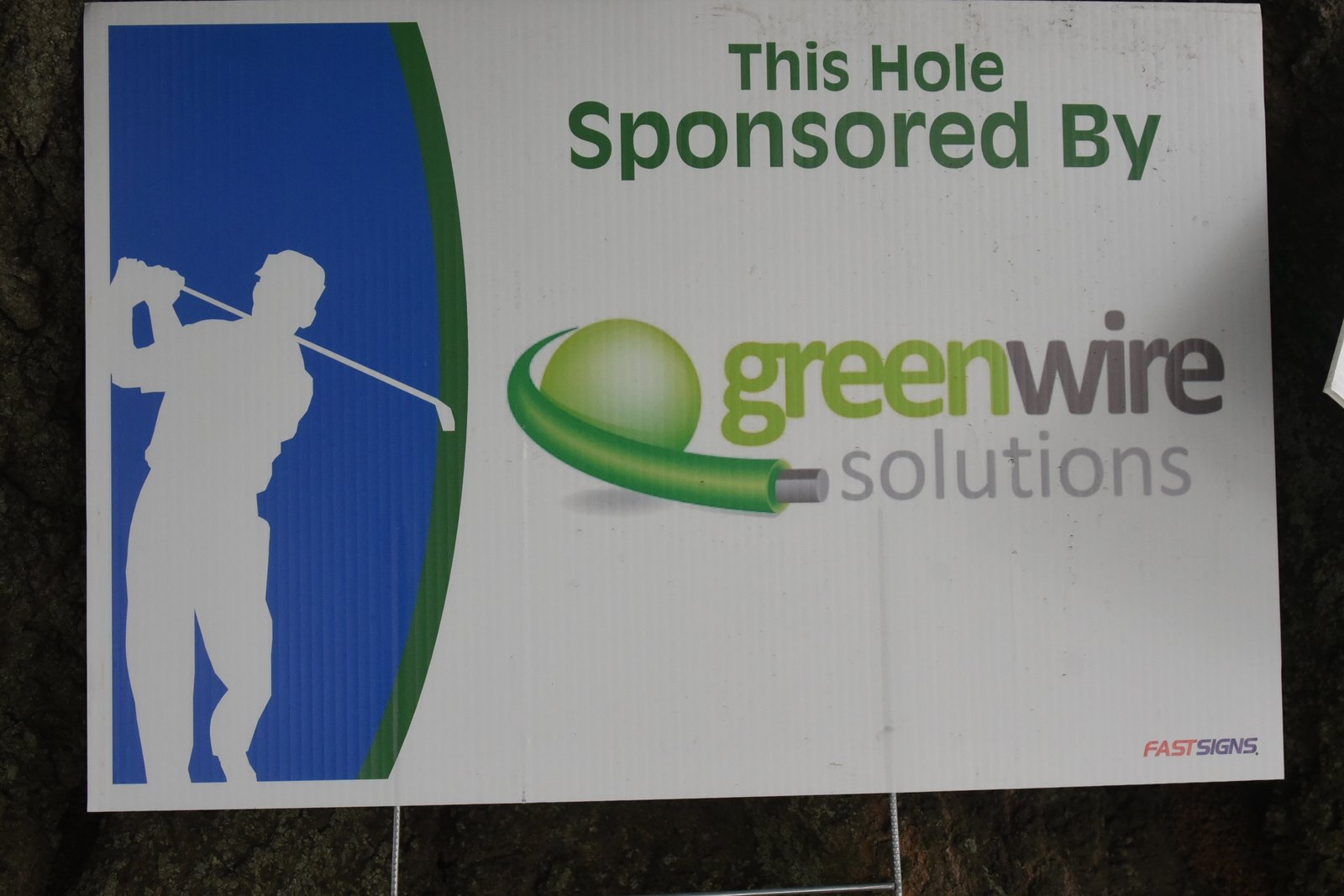 Hole sponsor sign — AHEPA Brooklyn Chapter 41 15th Annual Greek Community Golf Outing, June 2026
