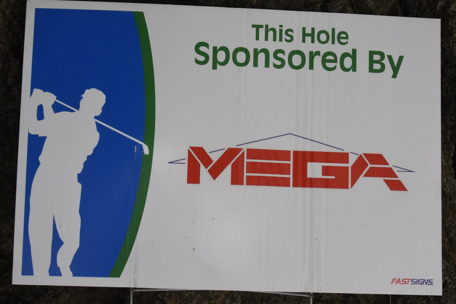 Hole sponsor sign — AHEPA Brooklyn Chapter 41 15th Annual Greek Community Golf Outing, June 2026