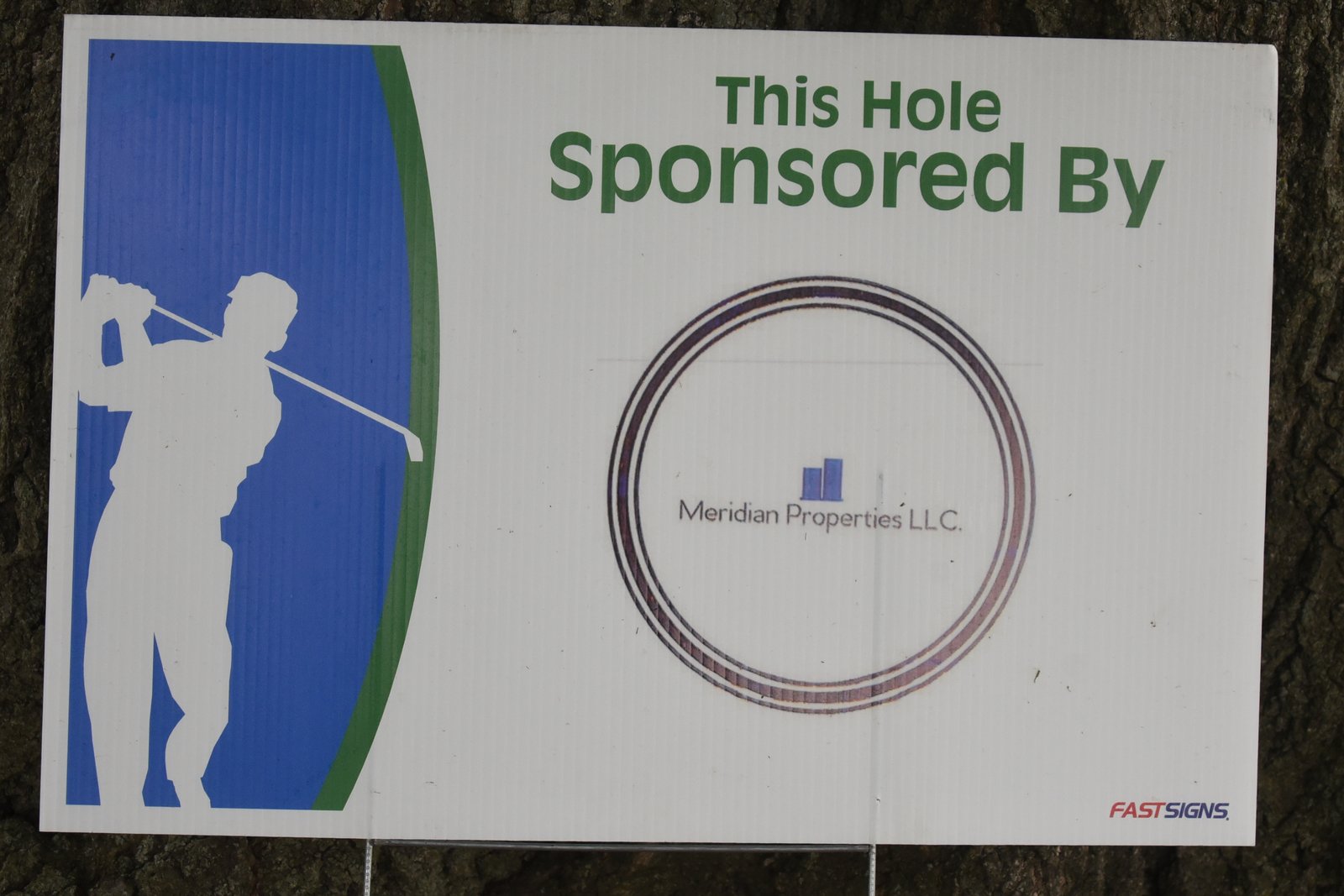 Hole sponsor sign — AHEPA Brooklyn Chapter 41 15th Annual Greek Community Golf Outing, June 2026