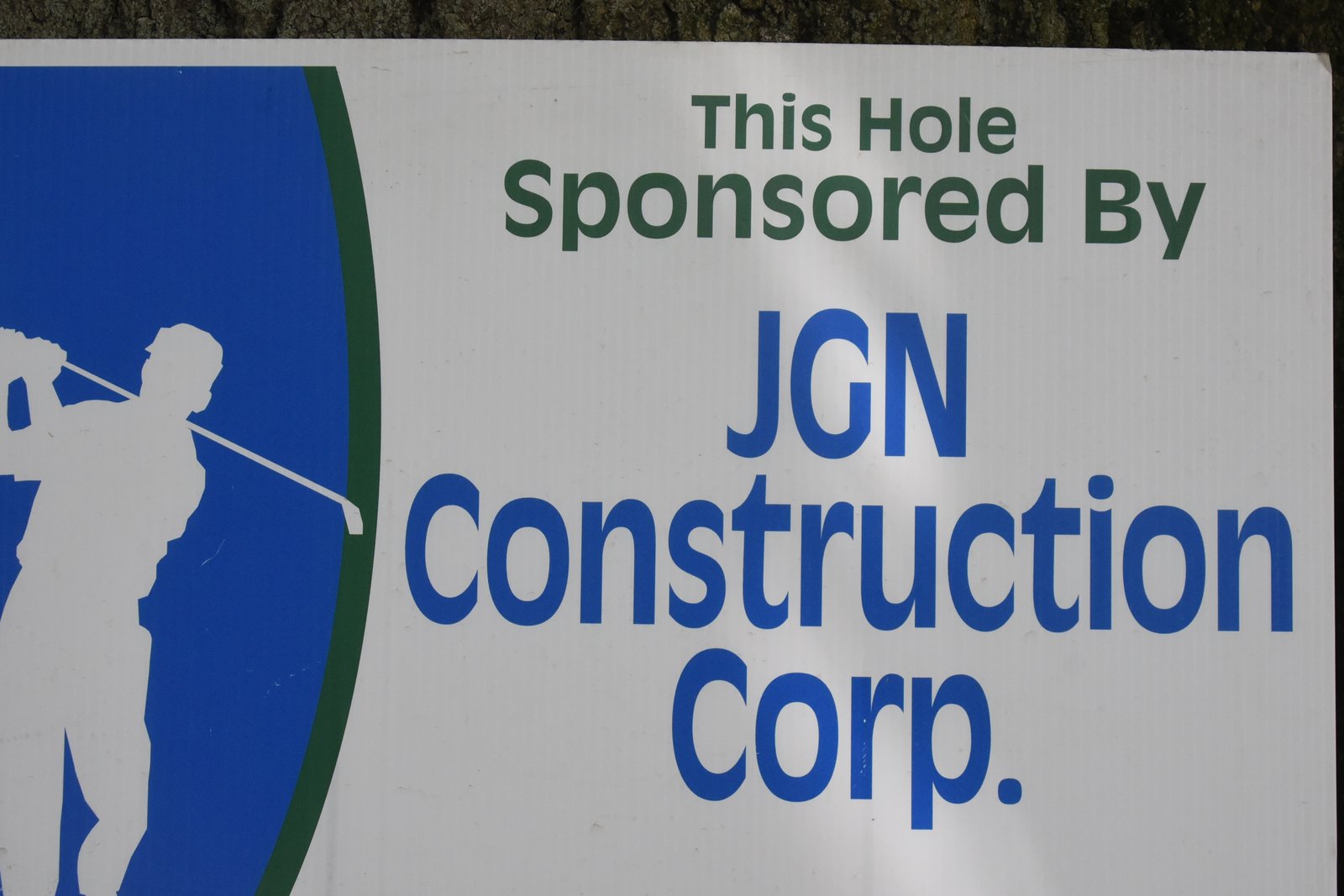 Hole sponsor sign — AHEPA Brooklyn Chapter 41 15th Annual Greek Community Golf Outing, June 2026