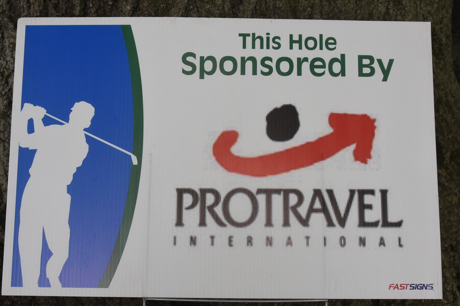 Hole sponsor sign — AHEPA Brooklyn Chapter 41 15th Annual Greek Community Golf Outing, June 2026