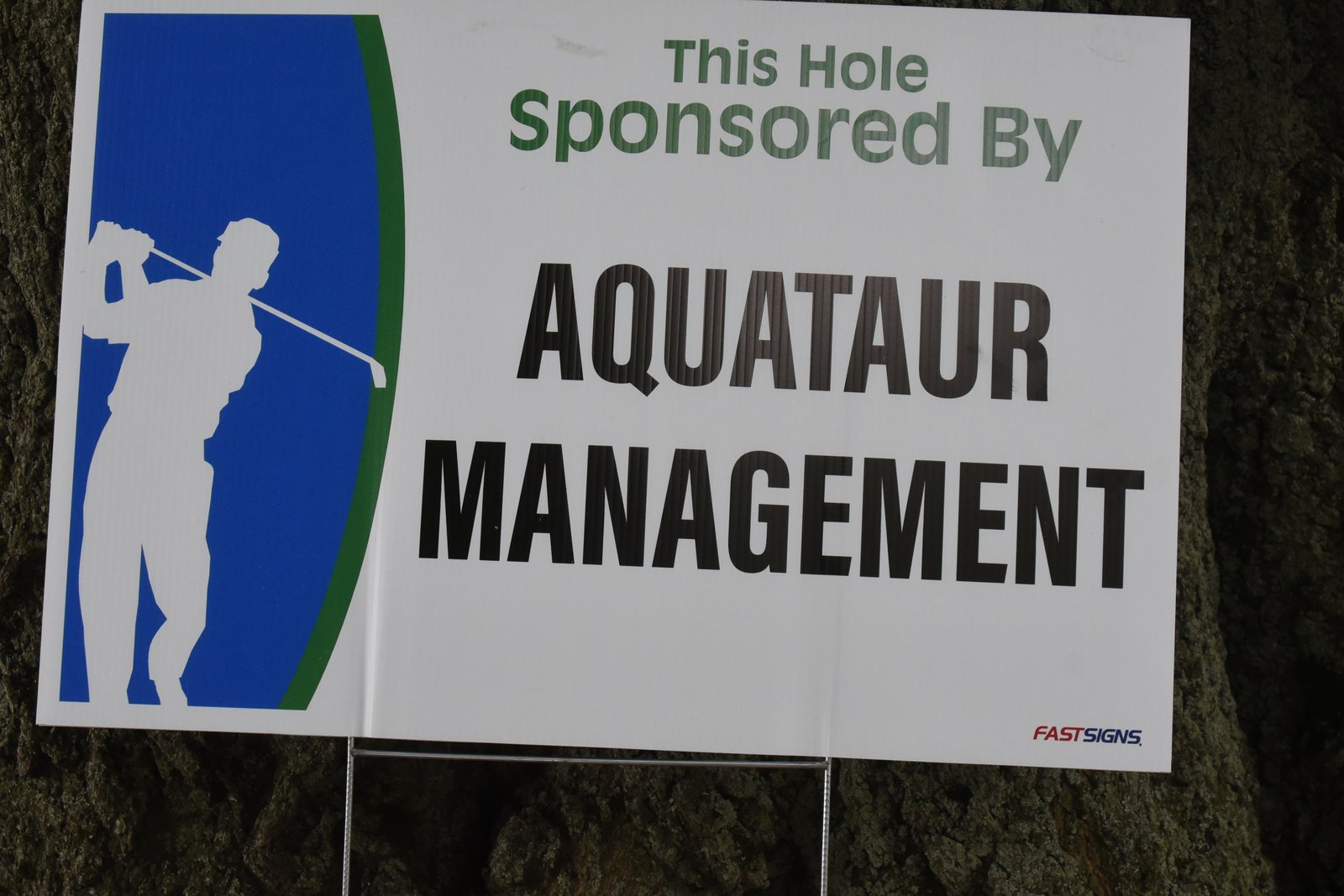 Hole sponsor sign — AHEPA Brooklyn Chapter 41 15th Annual Greek Community Golf Outing, June 2026