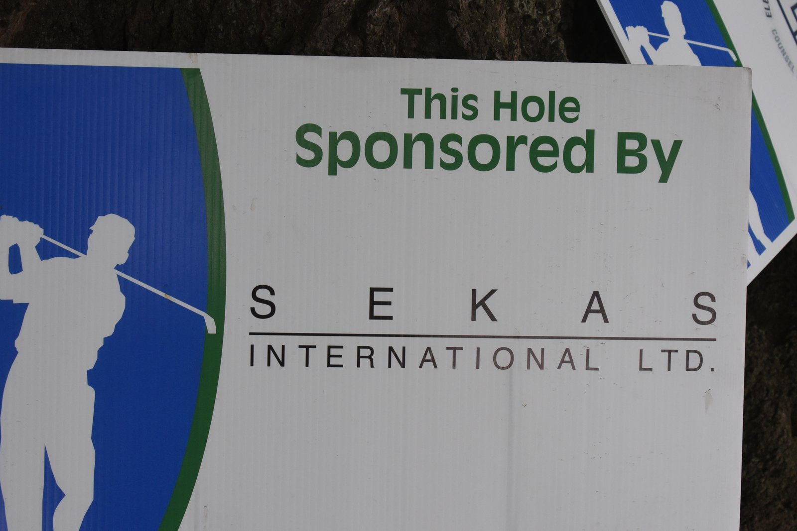 Hole sponsor sign — AHEPA Brooklyn Chapter 41 15th Annual Greek Community Golf Outing, June 2026
