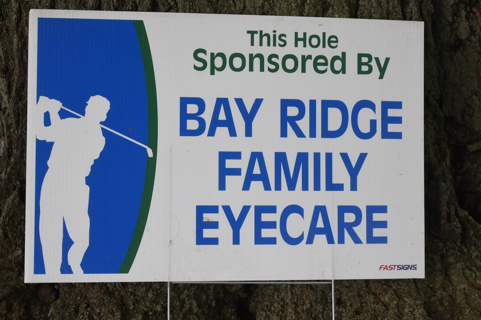 Hole sponsor sign — AHEPA Brooklyn Chapter 41 15th Annual Greek Community Golf Outing, June 2026