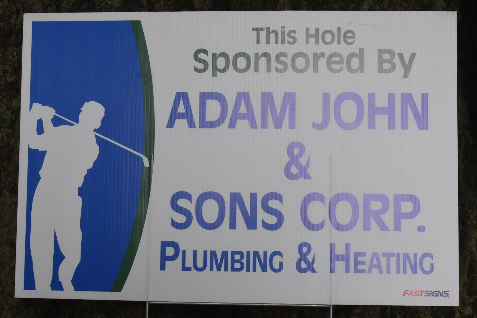 Hole sponsor sign — AHEPA Brooklyn Chapter 41 15th Annual Greek Community Golf Outing, June 2026