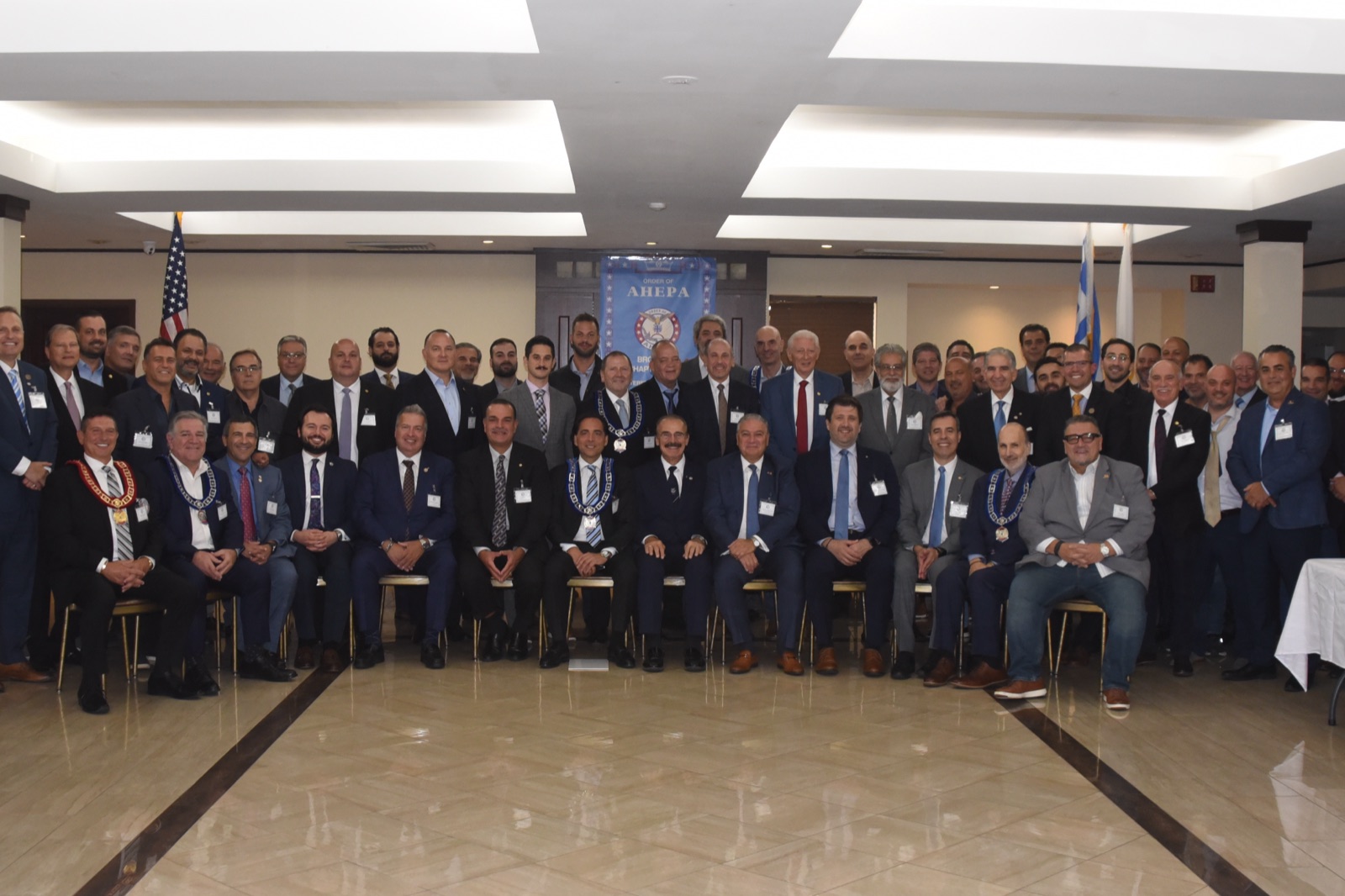 Brothers and guests of AHEPA Brooklyn Chapter 41 with Supreme President E. Chris Kaitson, September 23, 2026
